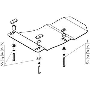 Защита Задний дифференциал Nissan X-Trail ( 2007-2010 ) г. арт: 11405-3 photo3 Интернет магазин Автоаксессуаров Защита картера, МКПП, АКПП, РК, ТБ (Мотодор)