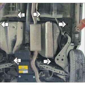 Защита Топливный бак Nissan X-Trail ( 2010-2015 ) г. арт: 11414-3 photo2 Интернет магазин Автоаксессуаров Защита картера, МКПП, АКПП, РК, ТБ (Мотодор)