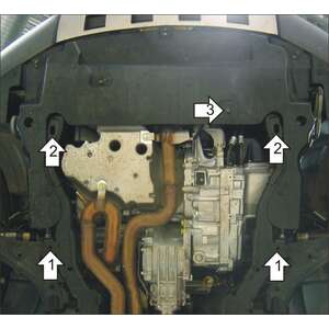 Кликните для увеличения изображения Защита Двигатель, Коробка переключения передач Opel Antara ( 2006-2011 ) г. арт: 13001-2