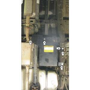 Защита Абсорбер, Топливный фильтр, Подвесной Подшипник карданного вала Opel Antara ( 2012-2015 ) г. арт: 13004-5 photo1 Интернет магазин Автоаксессуаров Защита картера, МКПП, АКПП, РК, ТБ (Мотодор)