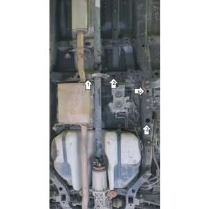 Защита Абсорбер, Топливный фильтр, Подвесной Подшипник карданного вала Opel Antara ( 2012-2015 ) г. арт: 13004-5 photo2 Интернет магазин Автоаксессуаров Защита картера, МКПП, АКПП, РК, ТБ (Мотодор)