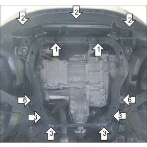 Защита Двигатель, Коробка переключения передач Opel Antara ( 2012-2015 ) г. арт: 03037-3