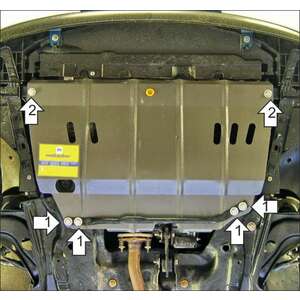 Защита Двигатель; КПП Peugeot 207 ( 2006-2012 ) г. арт: 71603 photo1 Интернет магазин Автоаксессуаров Защита картера, МКПП, АКПП, РК, ТБ (Мотодор)