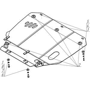 Кликните для увеличения изображения Защита Двигатель, Коробка переключения передач Peugeot Partner Origin ( 2008-2012 ) г. арт: 01603-6