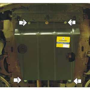 Защита Двигатель, Коробка переключения передач Renault Clio ( 2004-2005 ) г. арт: 01711-3 photo1 Интернет магазин Автоаксессуаров Защита картера, МКПП, АКПП, РК, ТБ (Мотодор)