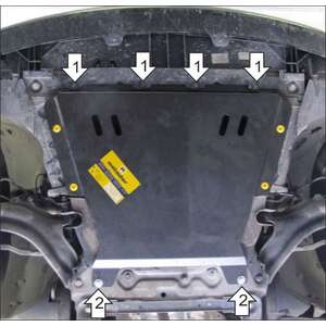 Защита Двигатель, Коробка переключения передач Renault Kangoo ( 2008-2013 ) г. арт: 71709-3 photo1 Интернет магазин Автоаксессуаров Защита картера, МКПП, АКПП, РК, ТБ (Мотодор)