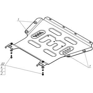 Защита Двигатель, Коробка переключения передач Renault Kangoo ( 2008-2013 ) г. арт: 71709-3 photo3 Интернет магазин Автоаксессуаров Защита картера, МКПП, АКПП, РК, ТБ (Мотодор)