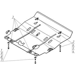 Защита Двигатель, Коробка переключения передач Renault Koleos ( 2013-2017 ) г. арт: 01714-3 photo3 Интернет магазин Автоаксессуаров Защита картера, МКПП, АКПП, РК, ТБ (Мотодор)