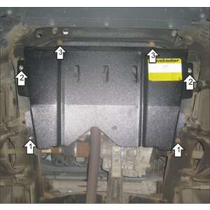 Защита Двигатель, Коробка переключения передач Renault Sandero Stepway ( 2009-2014 ) г. арт: 71706-11 photo1 Интернет магазин Автоаксессуаров Защита картера, МКПП, АКПП, РК, ТБ (Мотодор)