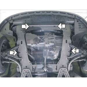 Кликните для увеличения изображения Защита Двигатель, Коробка переключения передач Renault Symbol ( 2006-2008 ) г. арт: 71708-6