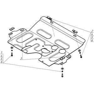 Кликните для увеличения изображения Защита Двигатель, Коробка переключения передач Renault Symbol ( 2006-2008 ) г. арт: 71708-6