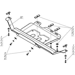 Защита Раздаточная коробка Sollers ST6 ( 2023- ) г. арт: 78311-3 photo3 Интернет магазин Автоаксессуаров Защита картера, МКПП, АКПП, РК, ТБ (Мотодор)