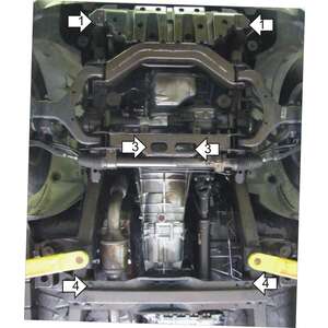 Защита Двигатель, Передний дифференциал, Коробка переключения передач, Радиатор Ssangyong Actyon Sports ( 2006-2012 ) г. арт: 02803-3 photo3 Интернет магазин Автоаксессуаров Защита картера, МКПП, АКПП, РК, ТБ (Мотодор)