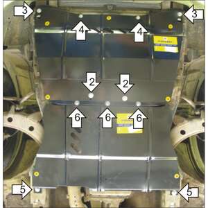 Защита Двигатель, Коробка переключения передач Subaru Forester ( 2002-2005 ) г. арт: 02208-2 photo2 Интернет магазин Автоаксессуаров Защита картера, МКПП, АКПП, РК, ТБ (Мотодор)
