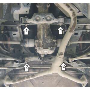 Защита Задний дифференциал Subaru XV ( 2011-2017 ) г. арт: 12201-3 photo2 Интернет магазин Автоаксессуаров Защита картера, МКПП, АКПП, РК, ТБ (Мотодор)