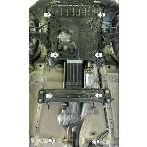 Защита Радиатор, Двигатель, Передний дифференциал, Коробка переключения передач, Раздаточная коробка Suzuki Grand Vitara ( 2008-2012 ) г. арт: 72403-3 photo2 Интернет магазин Автоаксессуаров Защита картера, МКПП, АКПП, РК, ТБ (Мотодор)