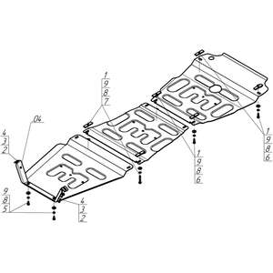Защита Радиатор, Двигатель, Передний дифференциал, Коробка переключения передач, Раздаточная коробка Suzuki Grand Vitara ( 2008-2012 ) г. арт: 72403-3 photo3 Интернет магазин Автоаксессуаров Защита картера, МКПП, АКПП, РК, ТБ (Мотодор)