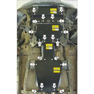 Защита Двигатель, Коробка переключения передач, Радиатор, Раздаточная коробка Suzuki Grand Vitara ( 2008-2012 ) г. арт: 12401-3