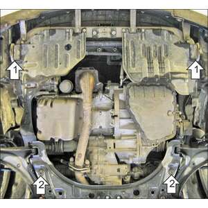 Защита Двигатель, Коробка переключения передач Suzuki Liana ( 2001-2004 ) г. арт: 72404-2 photo2 Интернет магазин Автоаксессуаров Защита картера, МКПП, АКПП, РК, ТБ (Мотодор)