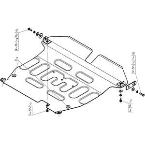 Защита Двигатель, Коробка переключения передач Suzuki Liana ( 2001-2004 ) г. арт: 72404-2 photo3 Интернет магазин Автоаксессуаров Защита картера, МКПП, АКПП, РК, ТБ (Мотодор)