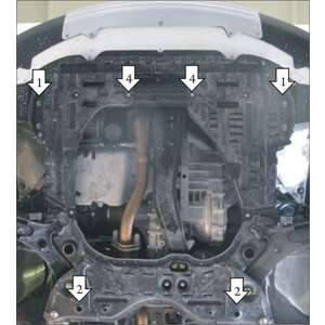 Защита Двигатель, Коробка переключения передач Suzuki Sx4 ( 2006-2009 ) г. арт: 02414-3 photo3 Интернет магазин Автоаксессуаров Защита картера, МКПП, АКПП, РК, ТБ (Мотодор)