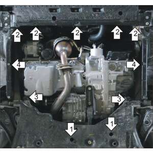 Защита Двигатель, Коробка переключения передач Suzuki Vitara ( 2015- ) г. арт: 02419-2