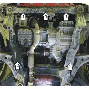Кликните для увеличения изображения Защита Двигатель, Коробка переключения передач Tagaz C190 ( 2011-2014 ) г. арт: 00924-4