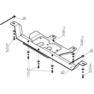 Защита Раздаточная коробка TANK 500 ( 2021- ) г. арт: 73112-4 photo3 Интернет магазин Автоаксессуаров Защита картера, МКПП, АКПП, РК, ТБ (Мотодор)