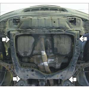 Защита Двигатель; КПП Toyota Harrier ( 1998-2003 ) г. арт: 05001 photo2 Интернет магазин Автоаксессуаров Защита картера, МКПП, АКПП, РК, ТБ (Мотодор)