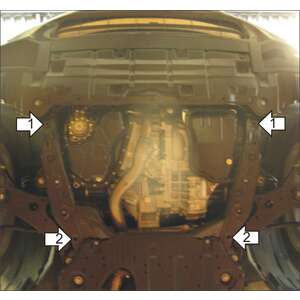 Защита Двигатель, Коробка переключения передач Toyota Highlander ( 2007-2010 ) г. арт: 15003-6 photo2 Интернет магазин Автоаксессуаров Защита картера, МКПП, АКПП, РК, ТБ (Мотодор)