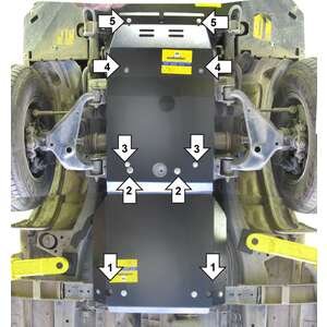Защита Двигатель, Коробка переключения передач, Радиатор Toyota Hilux ( 2008-2011 ) г. арт: 12514-4 photo2 Интернет магазин Автоаксессуаров Защита картера, МКПП, АКПП, РК, ТБ (Мотодор)