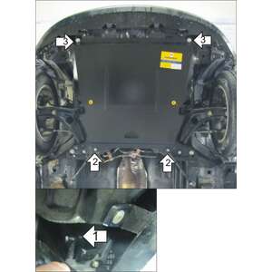 Защита Двигатель, Коробка переключения передач Toyota Ist ( 2002-2007 ) г. арт: 03114-5