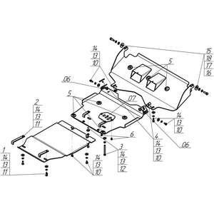 Защита Двигатель; Передний дифференциал; КПП Toyota Land Cruiser Prado 120 ( 2002-2009 ) г. арт: 15002 photo6 Интернет магазин Автоаксессуаров Защита картера, МКПП, АКПП, РК, ТБ (Мотодор)
