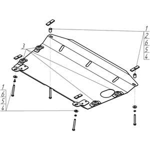 Защита Двигатель, Коробка переключения передач Toyota Previa ( 2000-2006 ) г. арт: 02508-3
