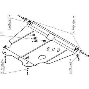Защита Двигатель, Коробка переключения передач Toyota Sprinter Carib ( 1995-2001 ) г. арт: 02510-2