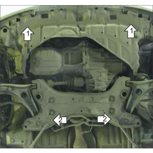 Защита Двигатель, Коробка переключения передач Toyota Yaris Verso ( 1999-2005 ) г. арт: 02521-2