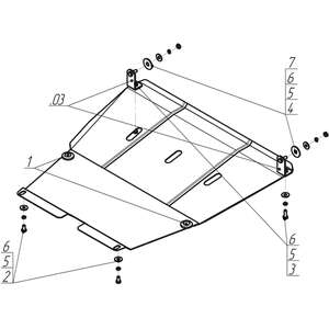 Защита Двигатель, Коробка переключения передач Toyota Yaris Verso ( 1999-2005 ) г. арт: 02521-2