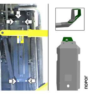 Защита Топливный бак UAZ Patriot ( 2015-2016 ) г. арт: 16502-3 photo1 Интернет магазин Автоаксессуаров Защита картера, МКПП, АКПП, РК, ТБ (Мотодор)