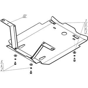 Защита Раздаточная коробка UAZ Pickup ( 2009-2015 ) г. арт: 16505-6