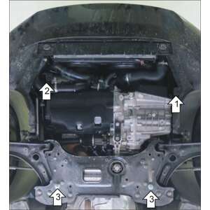 Защита Двигатель, Коробка переключения передач Volkswagen Caddy ( 2010-2021 ) г. арт: 02733-4