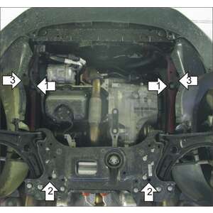 Защита Двигатель, Коробка переключения передач Volkswagen Jetta VI ( 2015-2019 ) г. арт: 02730-6 photo2 Интернет магазин Автоаксессуаров Защита картера, МКПП, АКПП, РК, ТБ (Мотодор)