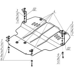 Защита Двигатель, Коробка переключения передач Volkswagen Jetta VI ( 2015-2019 ) г. арт: 02730-6 photo3 Интернет магазин Автоаксессуаров Защита картера, МКПП, АКПП, РК, ТБ (Мотодор)