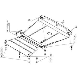 Защита Двигатель, Коробка переключения передач Volkswagen Passat B5+ ( 2000-2005 ) г. арт: 02720-3
