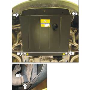 Защита Двигатель Volkswagen Passat B5+ ( 2000-2005 ) г. арт: 02702-3 photo1 Интернет магазин Автоаксессуаров Защита картера, МКПП, АКПП, РК, ТБ (Мотодор)