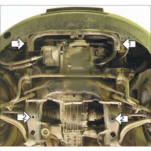 Защита Двигатель Volkswagen Passat B5+ ( 2000-2005 ) г. арт: 02702-3 photo2 Интернет магазин Автоаксессуаров Защита картера, МКПП, АКПП, РК, ТБ (Мотодор)