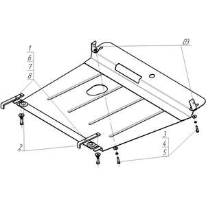 Защита Двигатель Volkswagen Passat B5+ ( 2000-2005 ) г. арт: 02702-3 photo3 Интернет магазин Автоаксессуаров Защита картера, МКПП, АКПП, РК, ТБ (Мотодор)