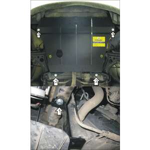 Защита Двигатель; КПП Volkswagen Polo ( 1999-2001 ) г. арт: 02706 photo1 Интернет магазин Автоаксессуаров Защита картера, МКПП, АКПП, РК, ТБ (Мотодор)