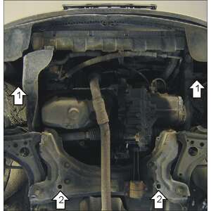 Защита Двигатель; КПП Volkswagen Polo ( 1999-2001 ) г. арт: 02706 photo2 Интернет магазин Автоаксессуаров Защита картера, МКПП, АКПП, РК, ТБ (Мотодор)