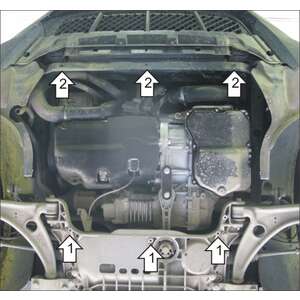 Защита Двигатель, Коробка переключения передач Volkswagen Tiguan ( 2007-2011 ) г. арт: 12705-2 photo3 Интернет магазин Автоаксессуаров Защита картера, МКПП, АКПП, РК, ТБ (Мотодор)