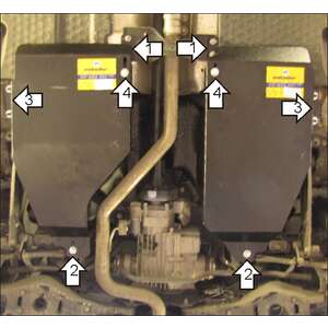Защита Топливный бак Volkswagen Tiguan ( 2011-2016 ) г. арт: 12706-2 photo2 Интернет магазин Автоаксессуаров Защита картера, МКПП, АКПП, РК, ТБ (Мотодор)